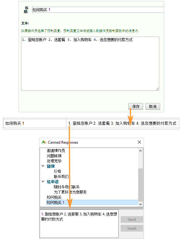 编辑包含换行符的预制回复